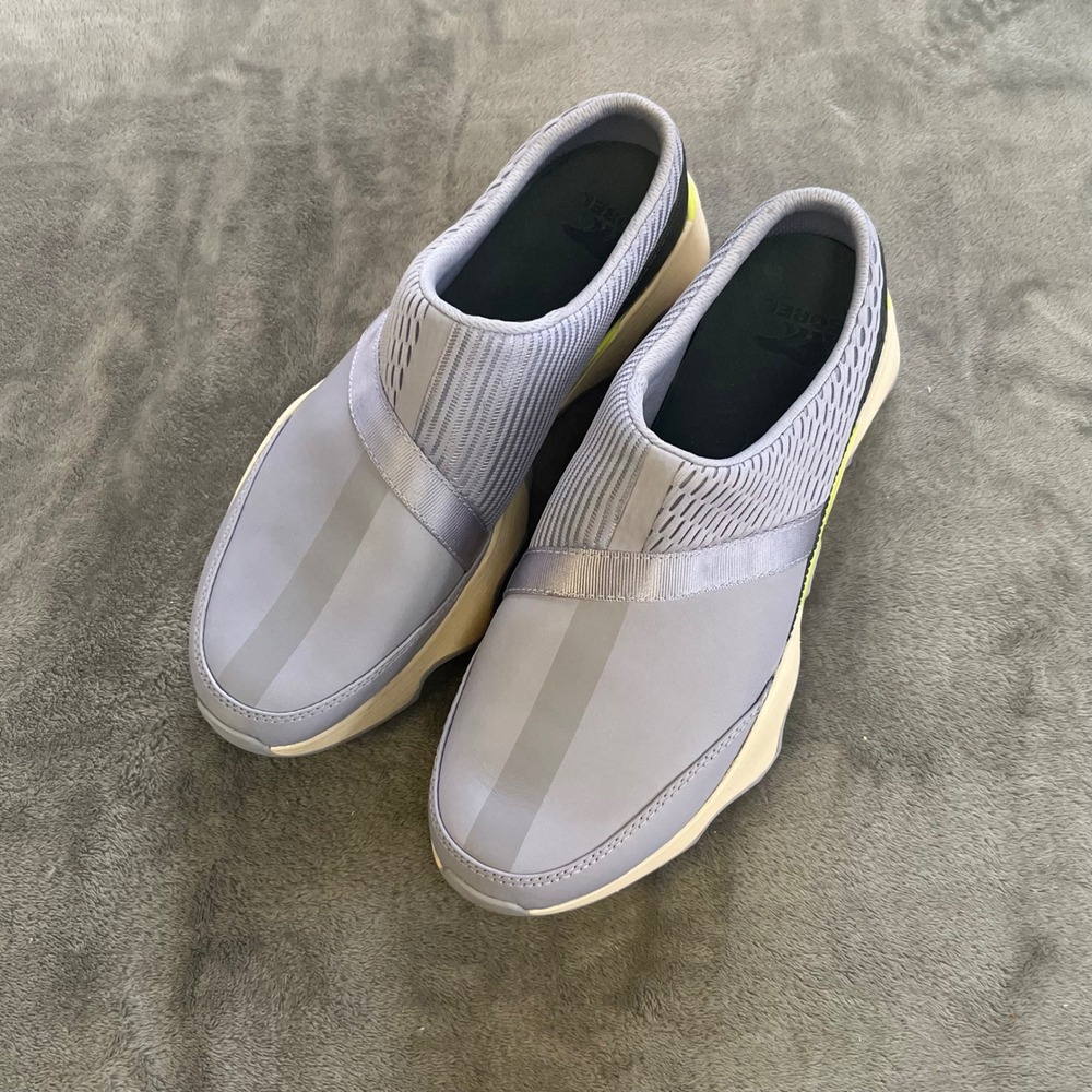 Sorel Kinetic Impact II Mule Women 9.5 Lavender Fog Slip On Sneakers NL4955-580